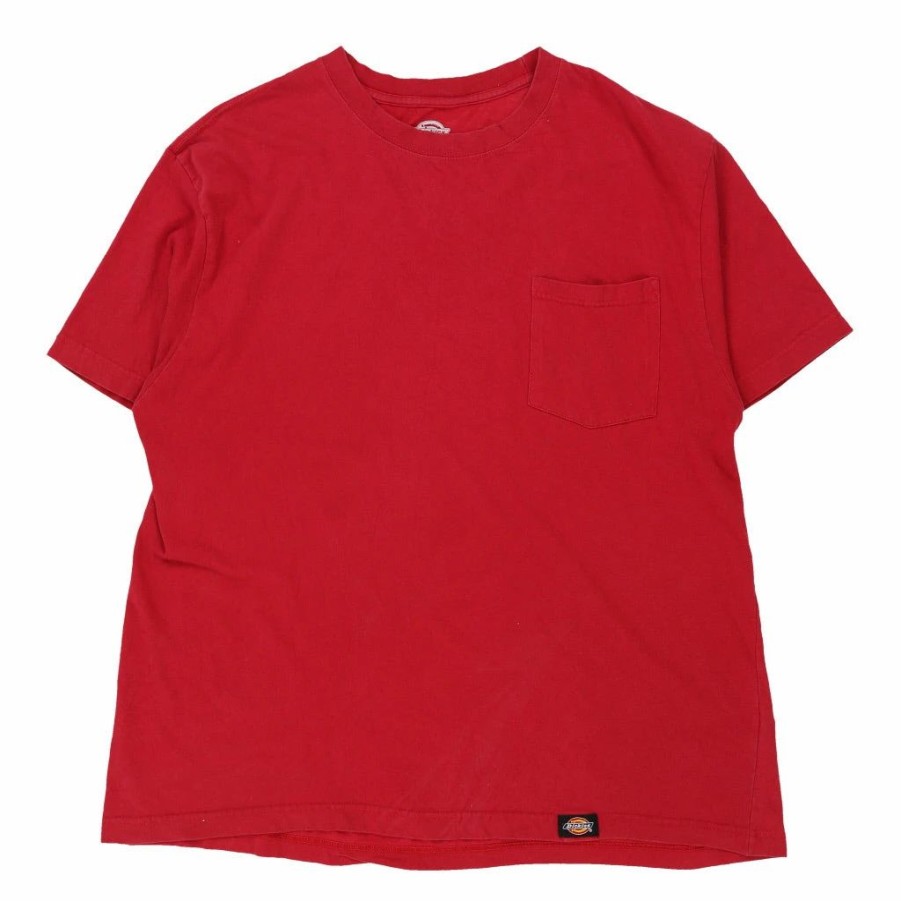 Vintage T-Shirts * | Vintage Dickies T-Shirt Xl Red Cotton