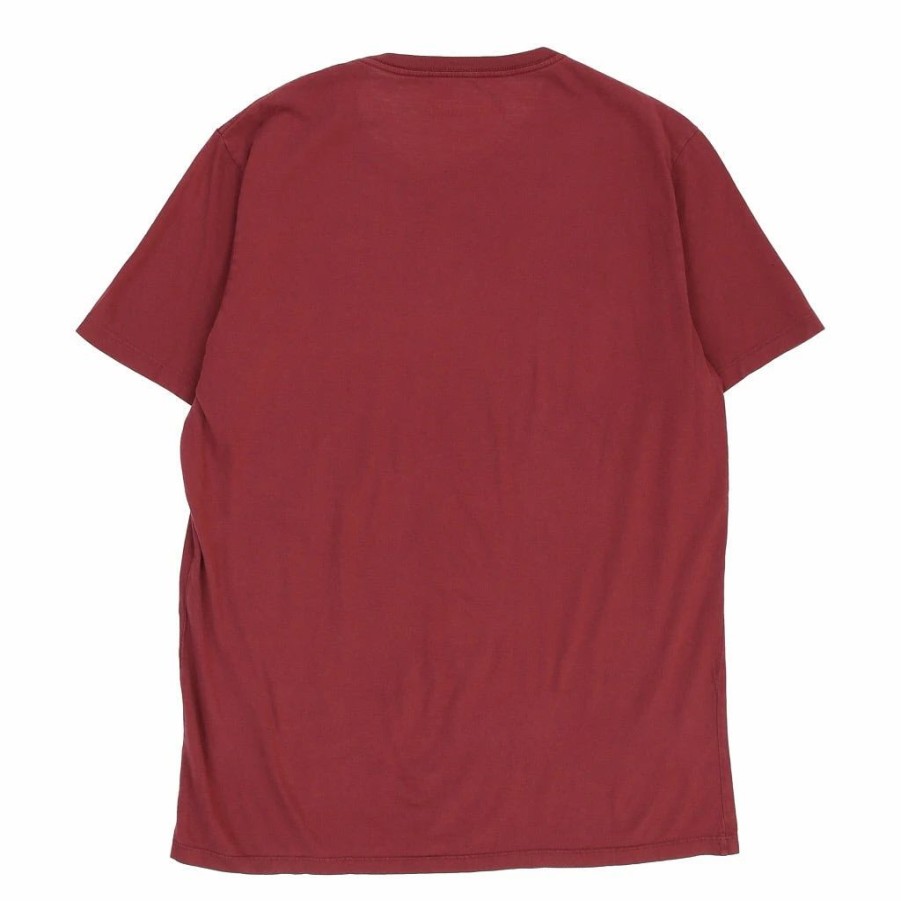 Vintage T-Shirts * | Vintage Napapijri T-Shirt Xl Burgundy Cotton