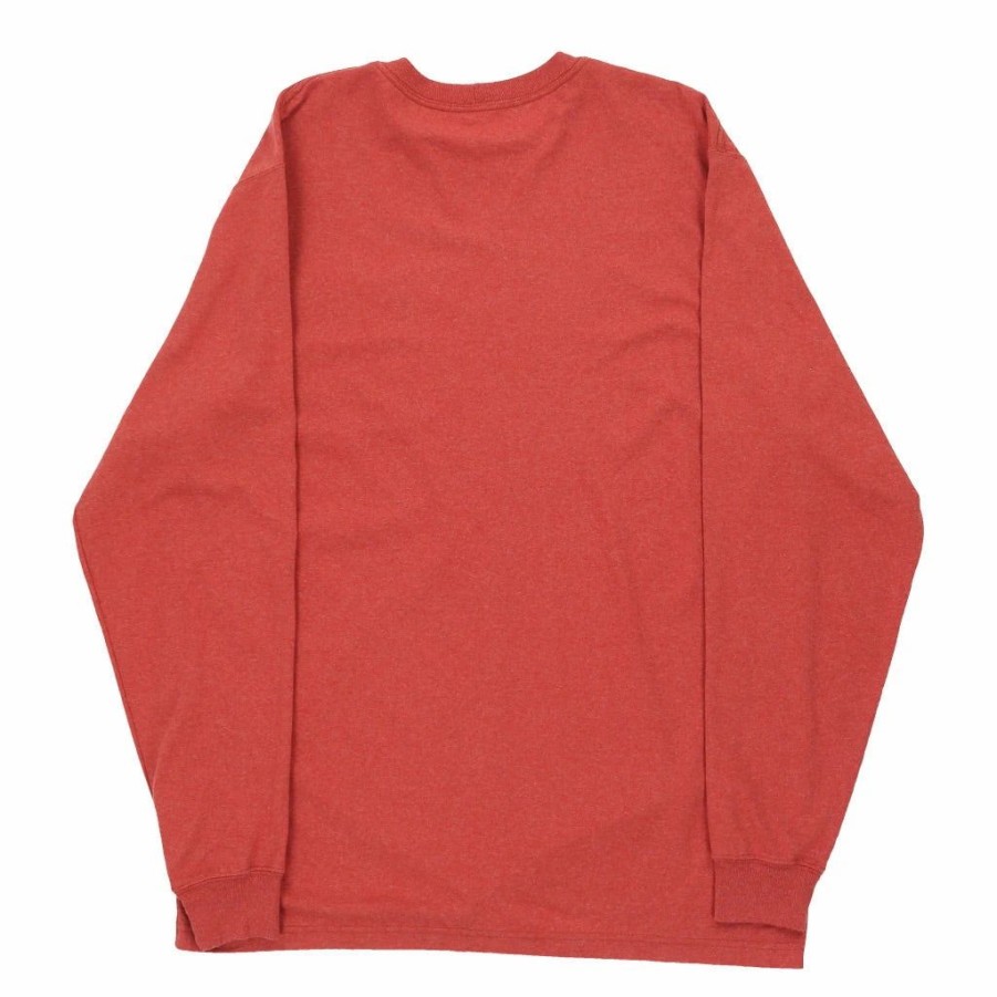 Vintage T-Shirts * | Vintage Carhartt Long Sleeve T-Shirt Large Red Cotton