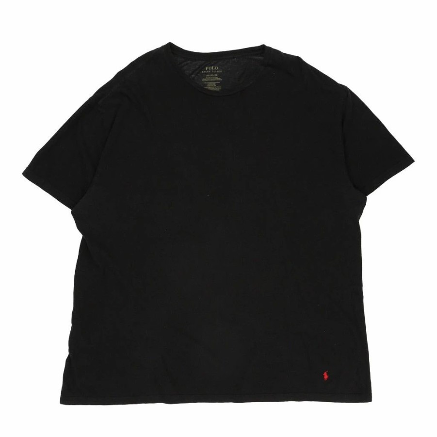 Vintage T-Shirts * | Vintage Ralph Lauren T-Shirt 2Xl Black Cotton