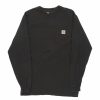 Vintage T-Shirts * | Vintage Carhartt Long Sleeve T-Shirt Medium Black Cotton