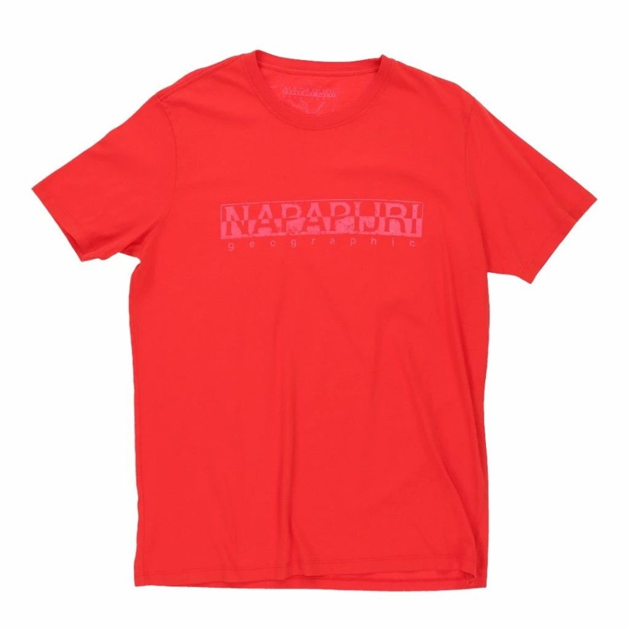 Vintage T-Shirts * | Vintage Napapijri T-Shirt Xl Red Cotton