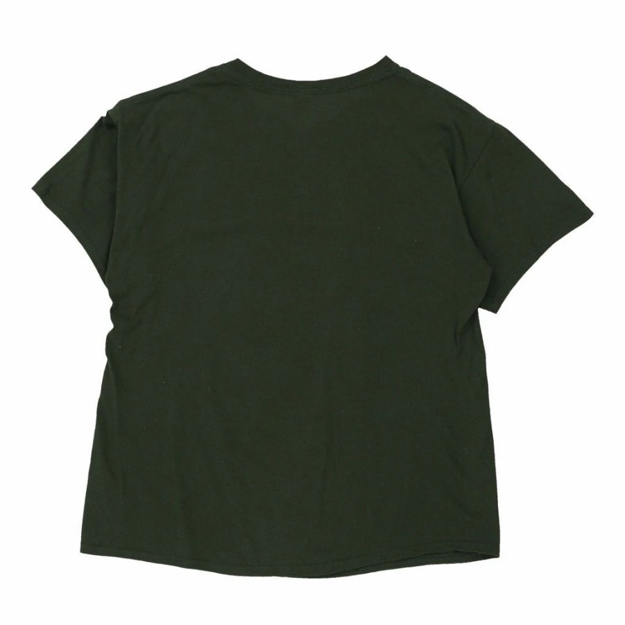 Vintage T-Shirts * | Vintage Gildan T-Shirt Large Green Cotton