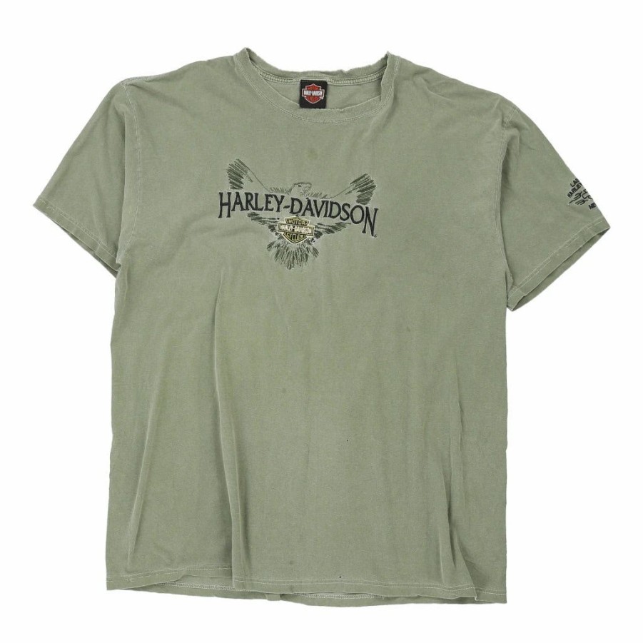 Vintage T-Shirts * | Vintage Harley Davidson T-Shirt Xl Green Cotton