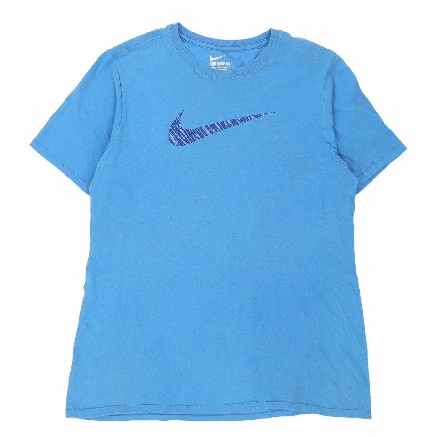 Vintage T-Shirts * | Vintage Nike T-Shirt Medium Blue Cotton