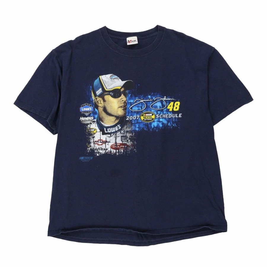 Vintage T-Shirts * | Vintage Jimmie Johnson 2007 Chase Authentics T-Shirt Xl Navy Cotton