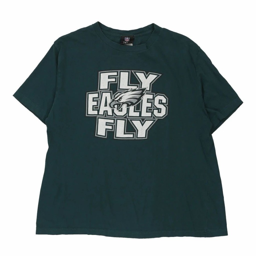 Vintage T-Shirts * | Vintage Philadelphia Eagles Nfl T-Shirt Small Green Cotton