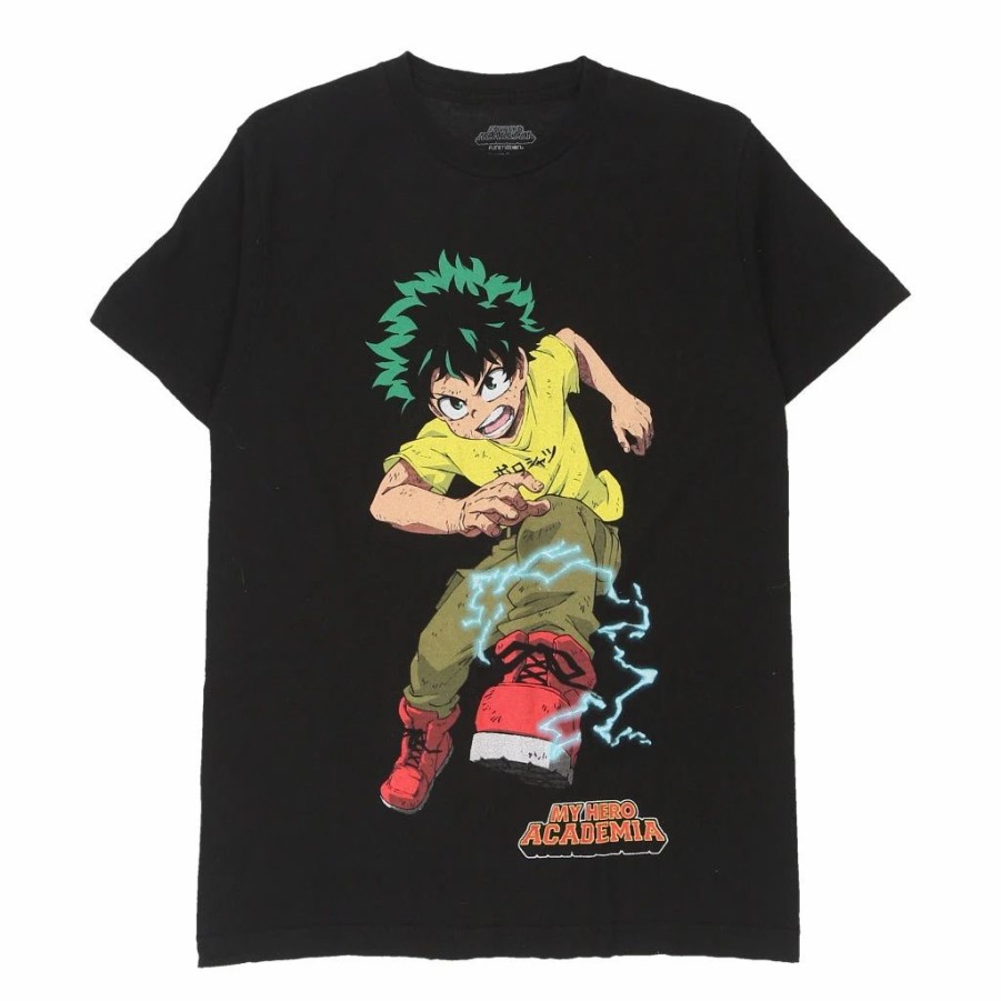 Vintage T-Shirts * | Vintage My Hero Academia Unbranded T-Shirt Medium Black Cotton