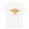 Vintage T-Shirts * | Vintage Barcelona Hard Rock Cafe T-Shirt Small White Cotton