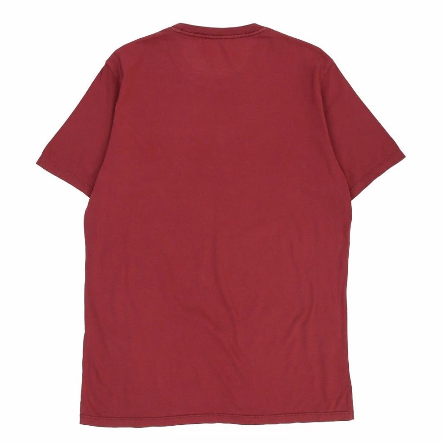 Vintage T-Shirts * | Vintage Napapijri T-Shirt Xl Burgundy Cotton