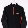 1/4 Zip Sweaters * | Restated Vintage Vintage Harley Davidson 1/4 Zip Fleece Large