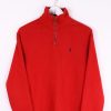 1/4 Zip Sweaters * | Restated Vintage Vintage Ralph Lauren Polo 1/4 Zip Sweater Medium