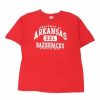 Vintage T-Shirts * | Vintage Arkansas Razorbacks Gildan T-Shirt Large Red Cotton