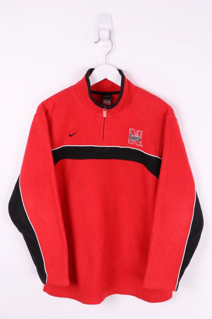 1/4 Zip Sweaters * | Restated Vintage Vintage Nike Nebraska 1/4 Zip Fleece Small