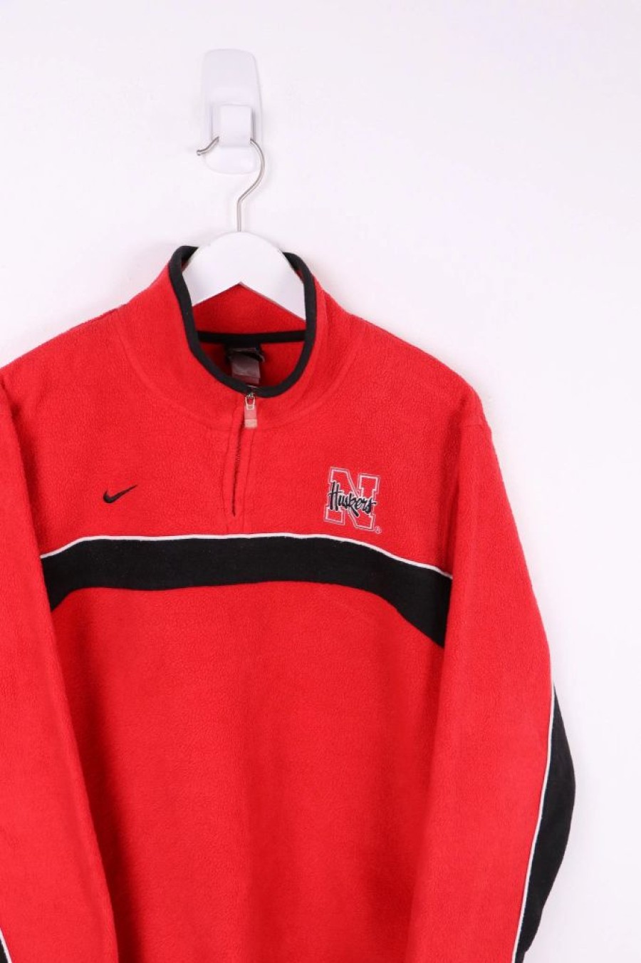 1/4 Zip Sweaters * | Restated Vintage Vintage Nike Nebraska 1/4 Zip Fleece Small