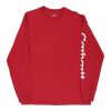 Vintage T-Shirts * | Vintage Carhartt Long Sleeve T-Shirt Medium Red Cotton