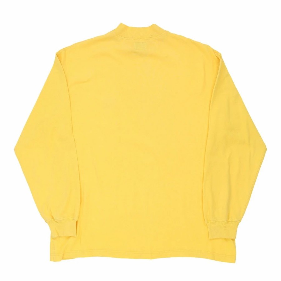 Vintage T-Shirts * | Vintage Yoann Grass Long Sleeve T-Shirt Medium Yellow Cotton