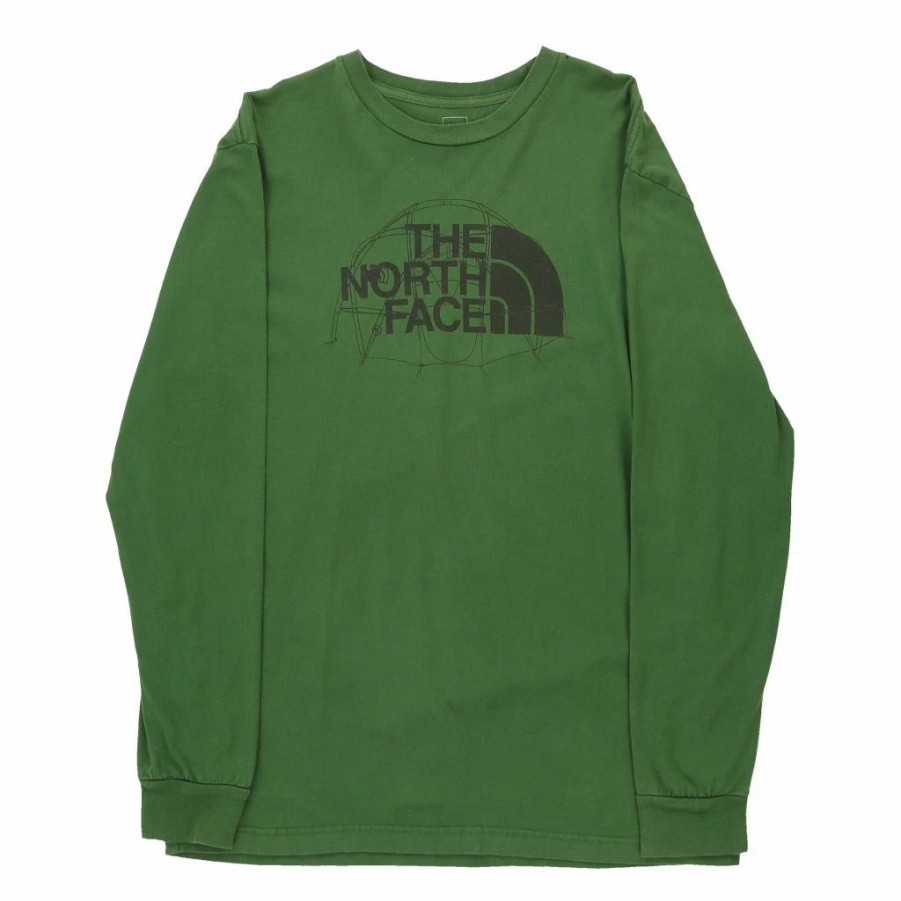 Vintage T-Shirts * | Vintage The North Face Long Sleeve T-Shirt Medium Green Cotton