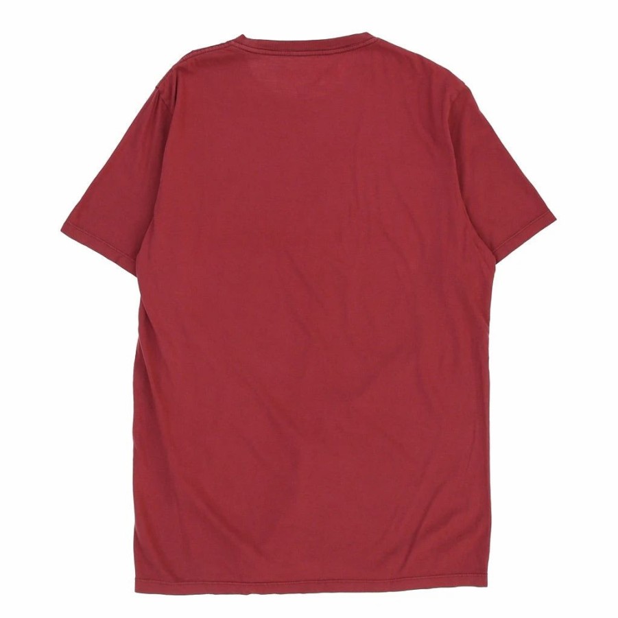 Vintage T-Shirts * | Vintage Napapijri T-Shirt Xl Burgundy Cotton