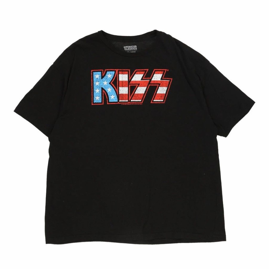 Vintage T-Shirts * | Vintage Kiss American Classics T-Shirt 2Xl Black Cotton