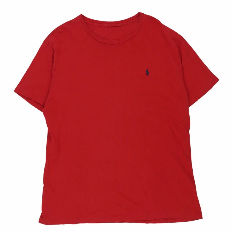 Vintage T-Shirts * | Vintage Ralph Lauren T-Shirt 2Xl Red Cotton