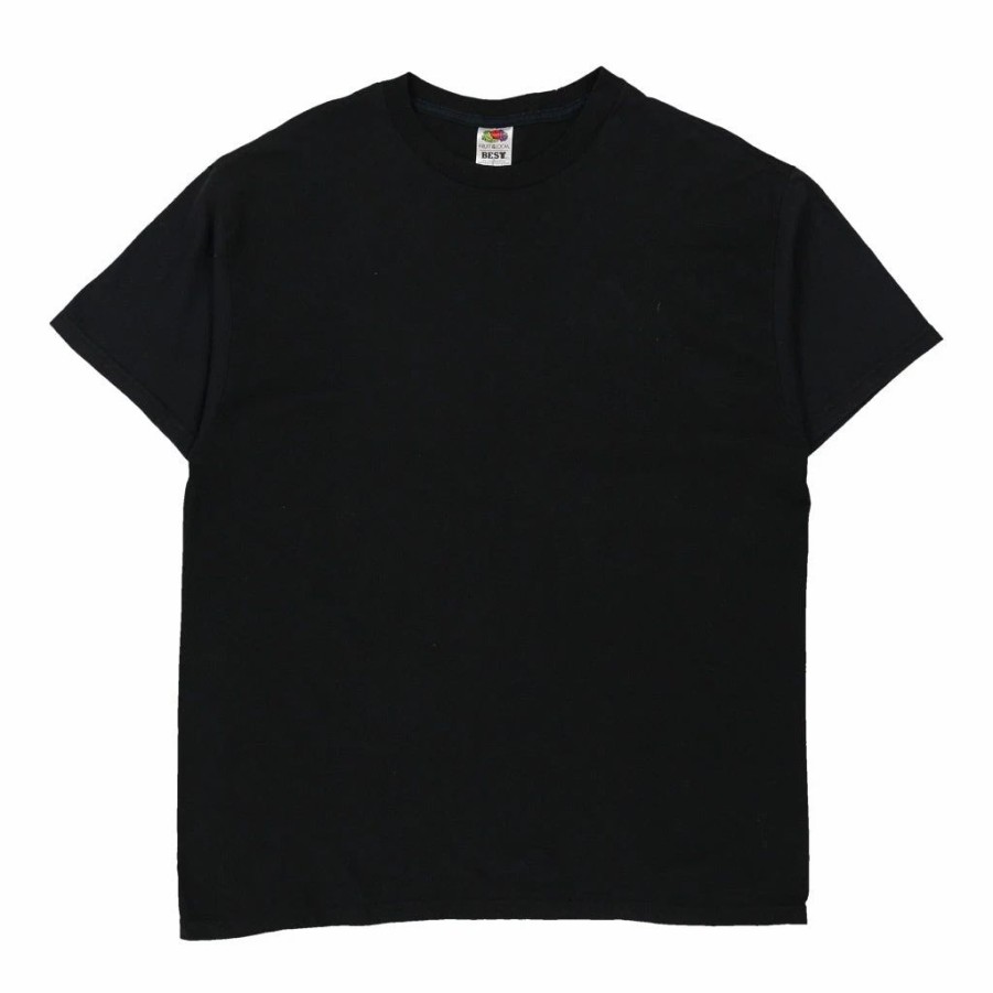 Vintage T-Shirts * | Vintage Fruit Of The Loom T-Shirt Xl Black Cotton