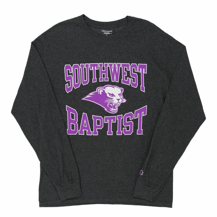 Vintage T-Shirts * | Vintage Southwest Baptist Champion Long Sleeve T-Shirt Large Grey Cotton