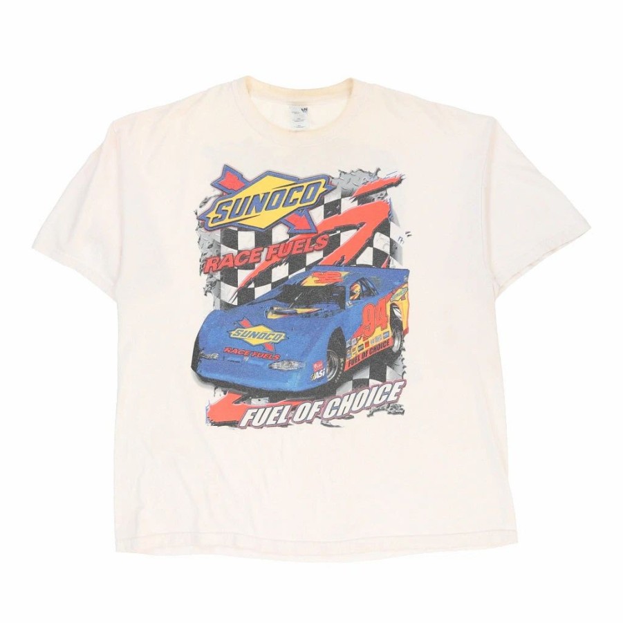 Vintage T-Shirts * | Vintage Sunoco Race Fuels Gildan T-Shirt 2Xl White Cotton