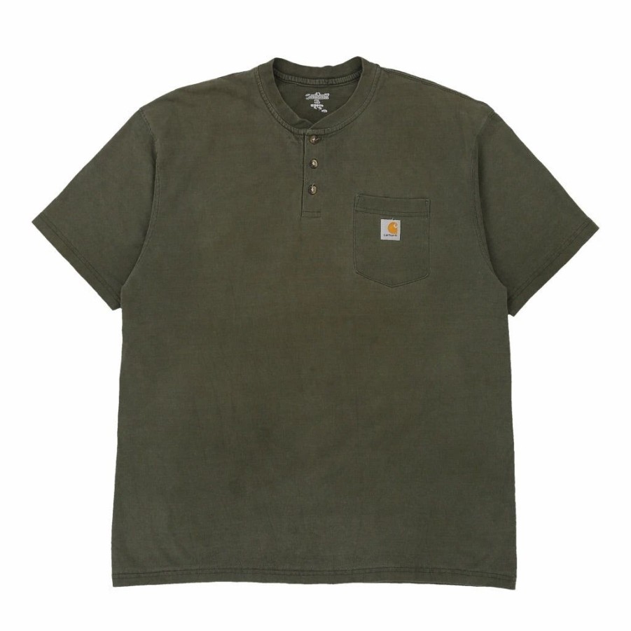 Vintage T-Shirts * | Vintage Carhartt T-Shirt Xl Khaki Cotton