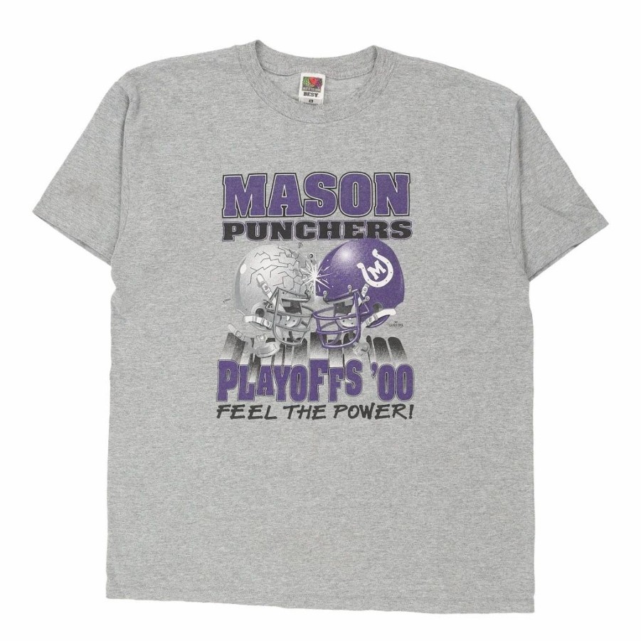 Vintage T-Shirts * | Vintage Mason Punchers Fruit Of The Loom T-Shirt Xl Grey Cotton