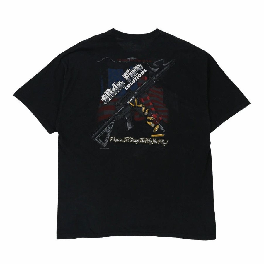 Vintage T-Shirts * | Vintage Gildan T-Shirt 2Xl Black Cotton