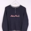 1/4 Zip Sweaters * | Restated Vintage Vintage Mickey Mouse 1/4 Zip Sweater Medium