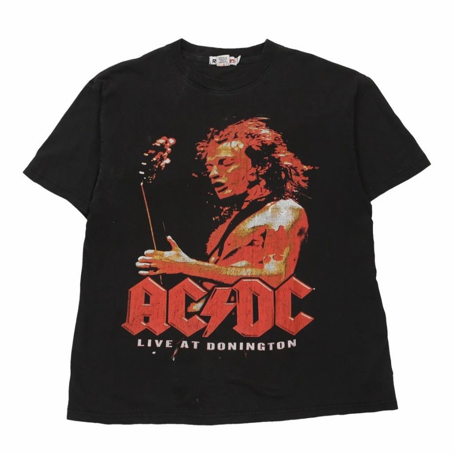 Vintage T-Shirts * | Vintage Ac/Dc Rock It T-Shirt Xl Black Cotton