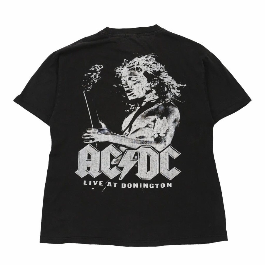 Vintage T-Shirts * | Vintage Ac/Dc Rock It T-Shirt Xl Black Cotton