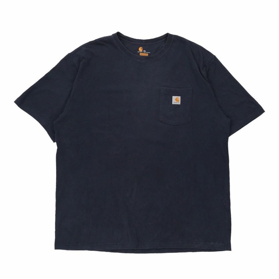 Vintage T-Shirts * | Vintage Carhartt T-Shirt 2Xl Blue Cotton