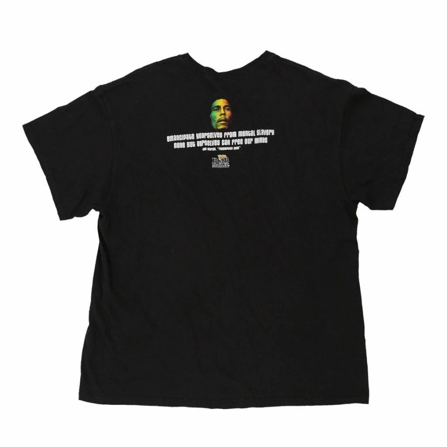 Vintage T-Shirts * | Vintage Bob Marley Zion T-Shirt Xl Black Cotton