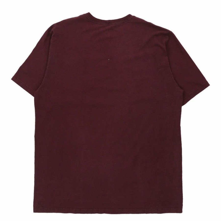 Vintage T-Shirts * | Vintage Carhartt T-Shirt Xl Burgundy Cotton