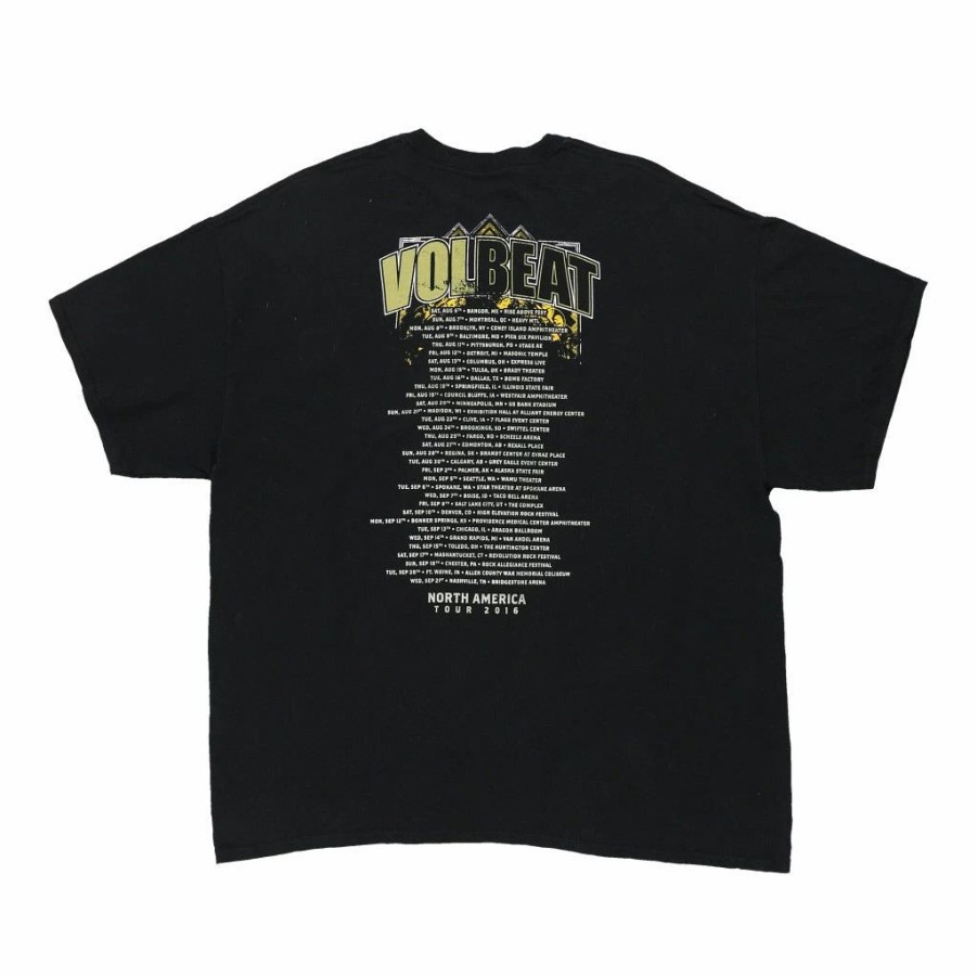 Vintage T-Shirts * | Vintage Volbeat North America Tour 2016 Unbranded T-Shirt 2Xl Black Cotton