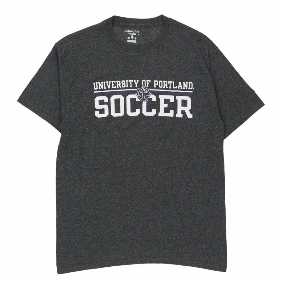 Vintage T-Shirts * | Vintage Portland University Soccer Champion T-Shirt Medium Grey Cotton