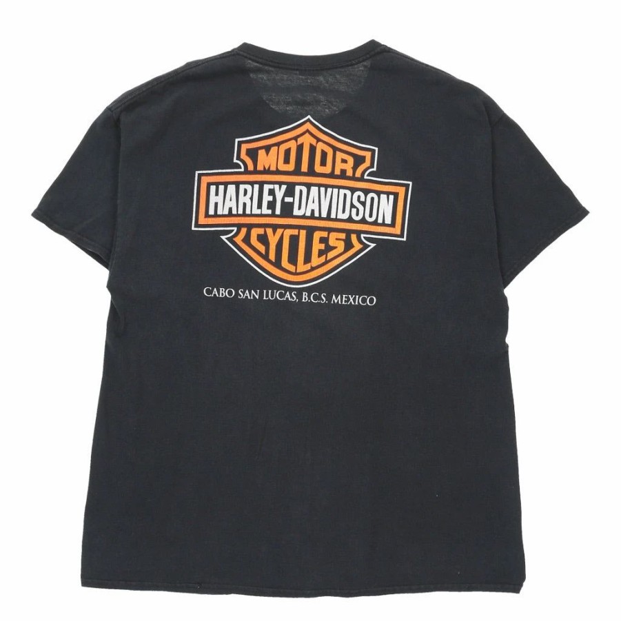 Vintage T-Shirts * | Vintage Harley Davidson T-Shirt Xl Black Cotton