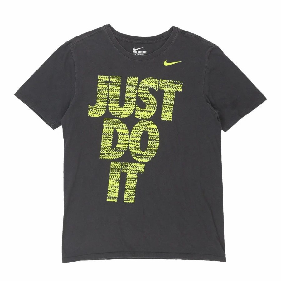 Vintage T-Shirts * | Vintage Nike T-Shirt Medium Grey Cotton