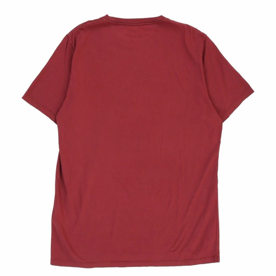 Vintage T-Shirts * | Vintage Napapijri T-Shirt Xl Burgundy Cotton