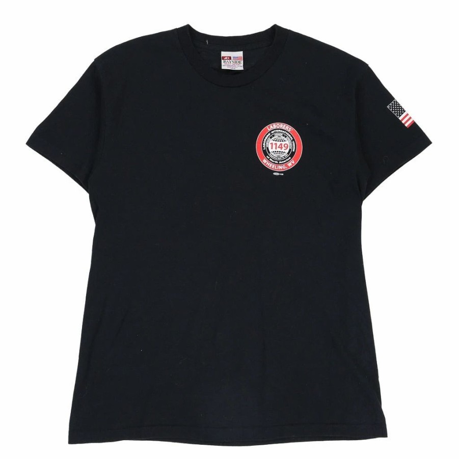 Vintage T-Shirts * | Vintage Labourers Local 1149 Bayside T-Shirt Large Black Cotton