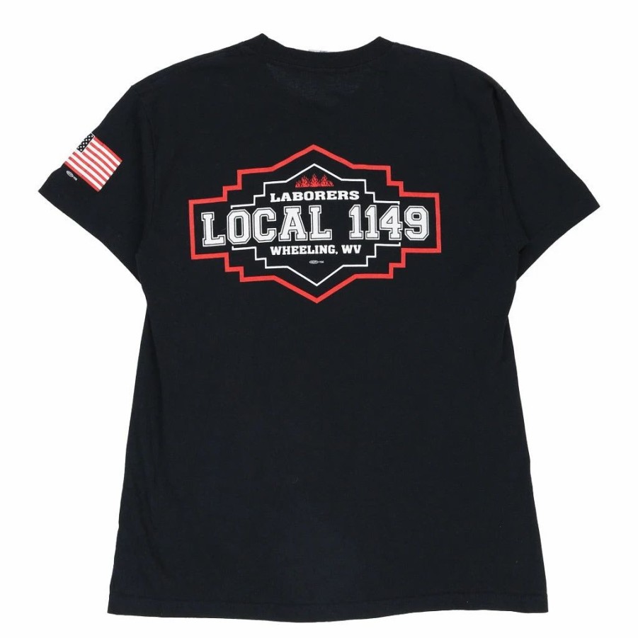 Vintage T-Shirts * | Vintage Labourers Local 1149 Bayside T-Shirt Large Black Cotton