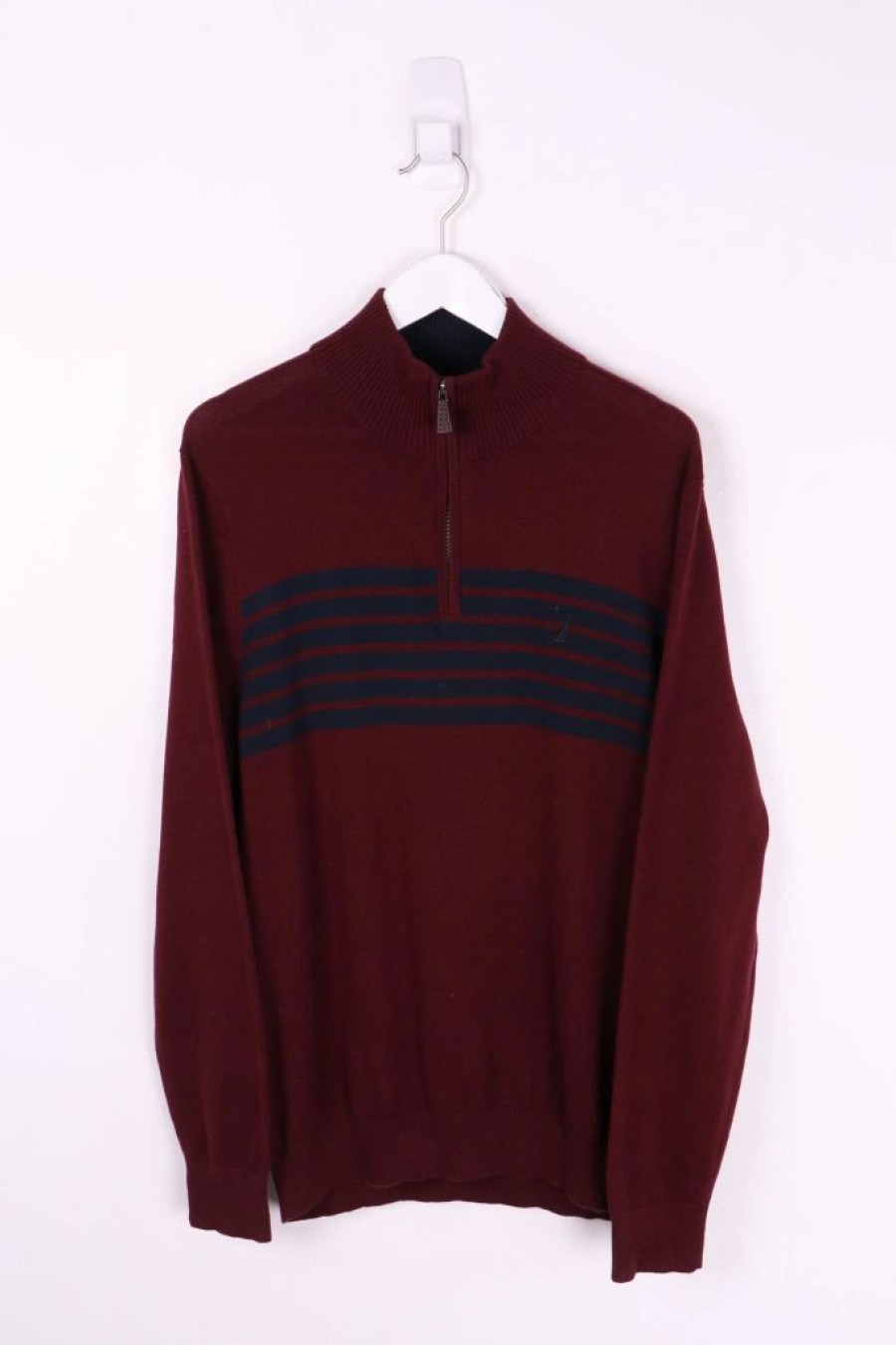 1/4 Zip Sweaters * | Restated Vintage Vintage Nautica 1/4 Zip Sweater Medium