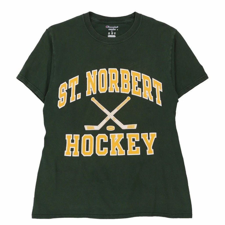 Vintage T-Shirts * | Vintage St. Norbert Hockey Champion T-Shirt Small Green Cotton Blend