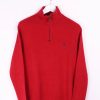 1/4 Zip Sweaters * | Restated Vintage Vintage Ralph Lauren 1/4 Zip Sweater Medium