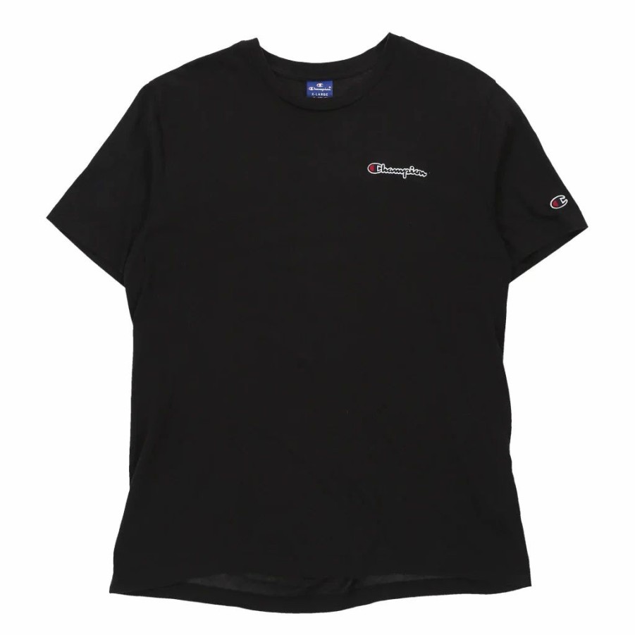 Vintage T-Shirts * | Vintage Champion T-Shirt Xl Black Cotton