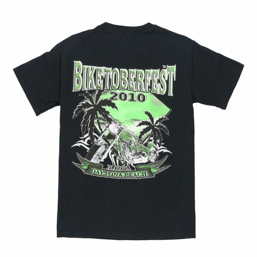 Vintage T-Shirts * | Pre-Loved Biketoberfest, Daytona Beach 2010 Gildan T-Shirt Small Black Cotton