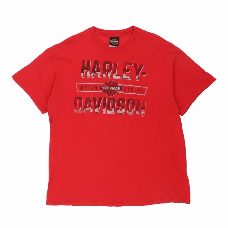 Vintage T-Shirts * | Vintage Harley Davidson T-Shirt Xl Red Cotton